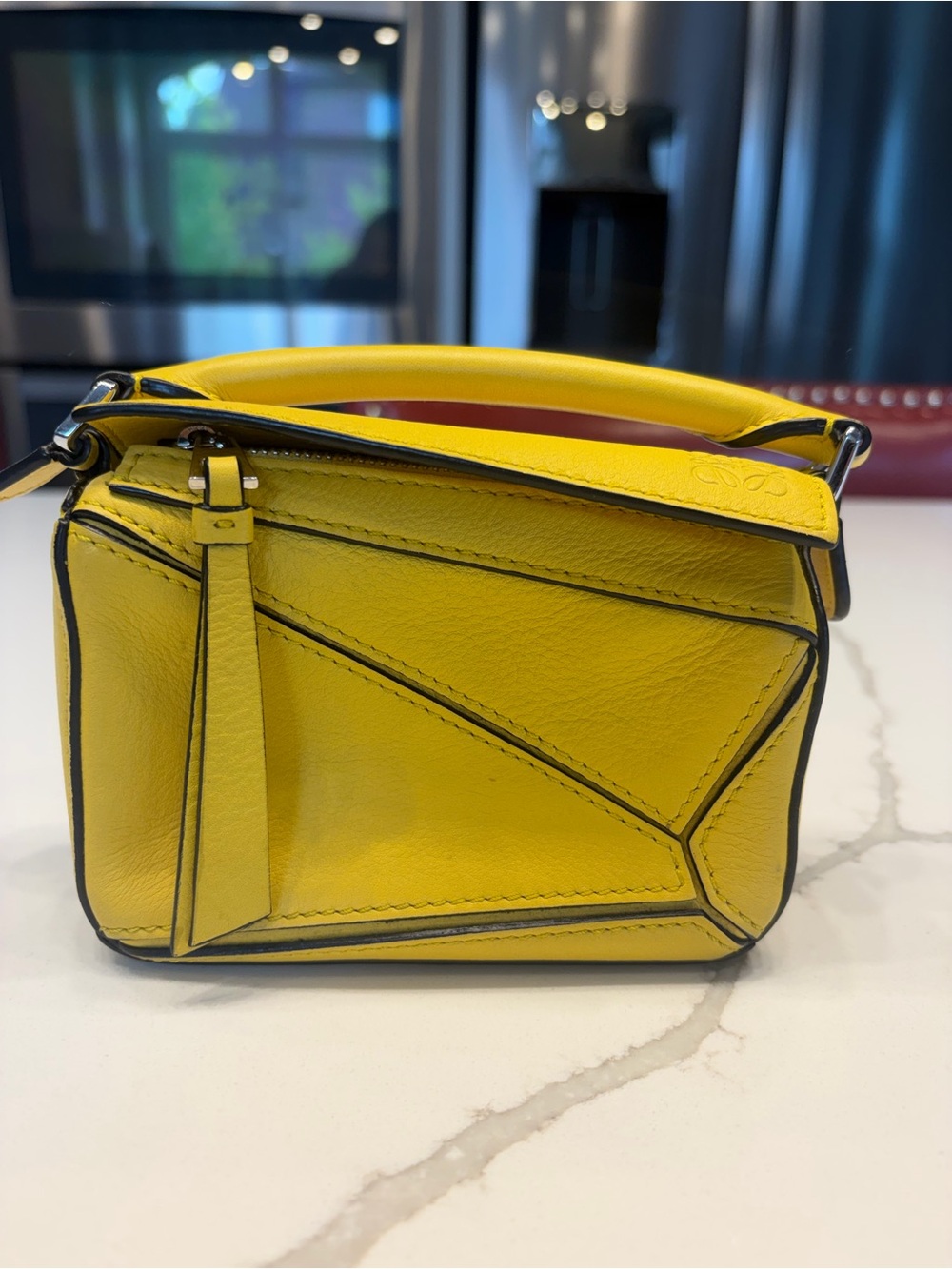 Loewe Puzzle Nano Crossbody Bag in Yellow/Top Handle and Crossbody – Authentic